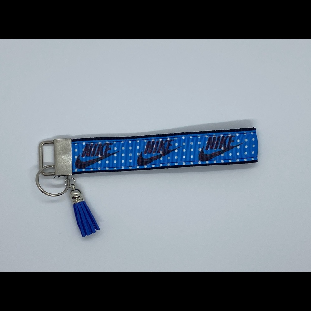 Sporty Blue Handmade Keychain